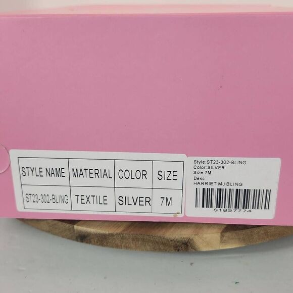 Dolls Kill Desire Me Rhinestone Mary Janes - Silver Women's Size 7 M - Picture 9 of 9